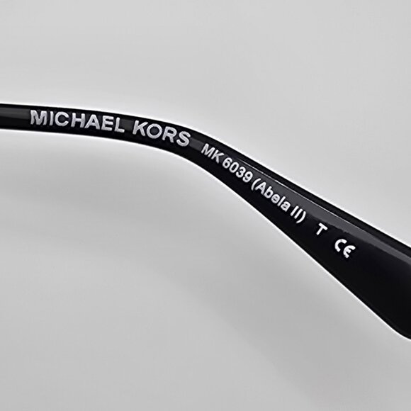 Michael Kors MK6039 Abela II Black Silver Frame Grey Lens Cat Eye Sunglasses - Picture 8 of 13
